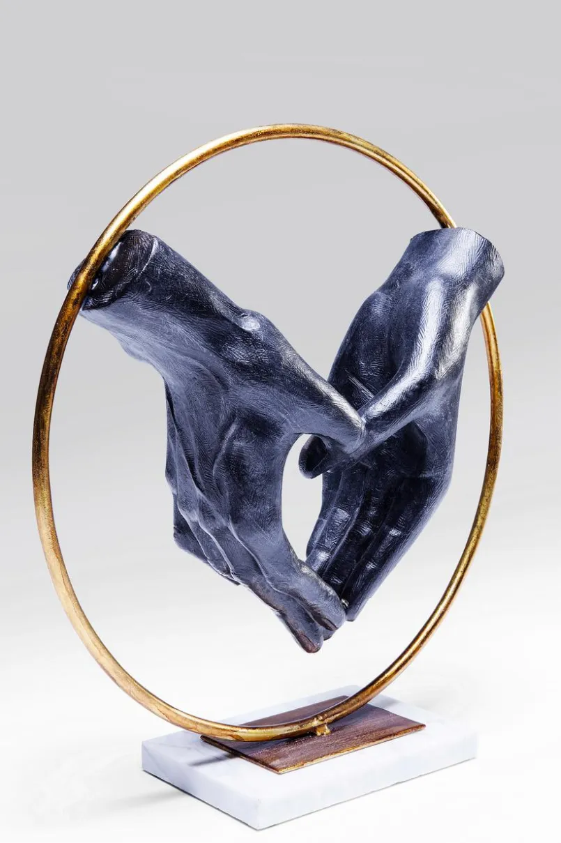 KARE DESIGN Dekofiguren-Deko-Objekt Heart Hand Blau