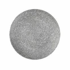 Tischdeko|Dekorationsartikel-Deko-Teller Gehämmert Ø 33 cm Silber