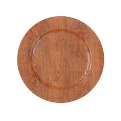 Tischdeko|Dekorationsartikel| Deko-Teller Holzoptik Ø 33 cm Braun