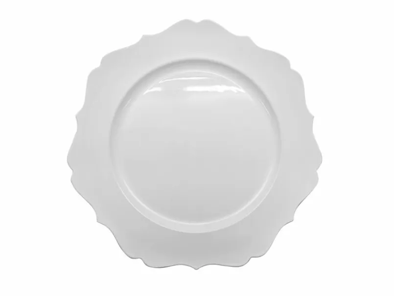 Tischdeko|Dekorationsartikel| Deko-Teller Welle Ø 33 cm Weiß