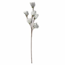 Grünpflanzen-Deko-Zweig Blüten 103 cm Dunkelgrau