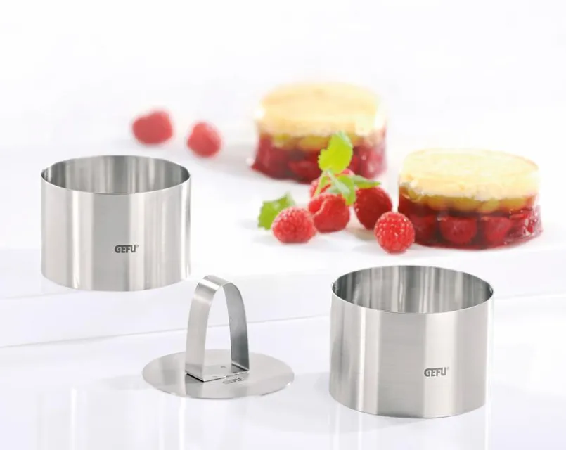 Backzubehör|GEFU Dessertringe Forma 3tlg. Silber