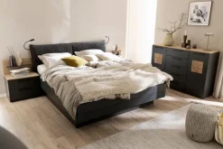SCHÖNER WOHNEN-Kollektion Betten-Doppelbett Multiline 180 x 200 cm Basalt