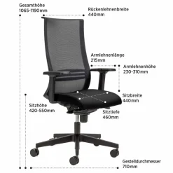 NowyStyl Bürostühle-Drehstuhl Altum Schwarz
