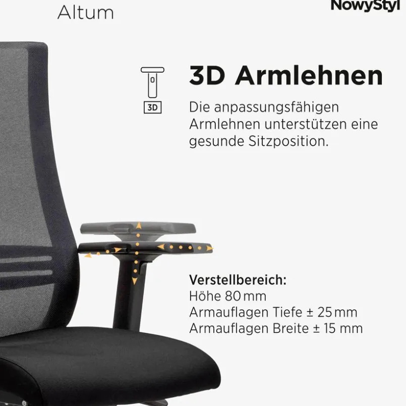 NowyStyl Bürostühle-Drehstuhl Altum Schwarz