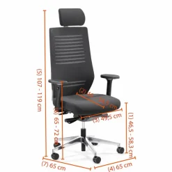 Ergotec Bürostühle-Drehstuhl Uli Schwarz