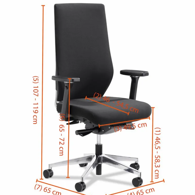 Ergotec Bürostühle-Drehstuhl Urban Schwarz