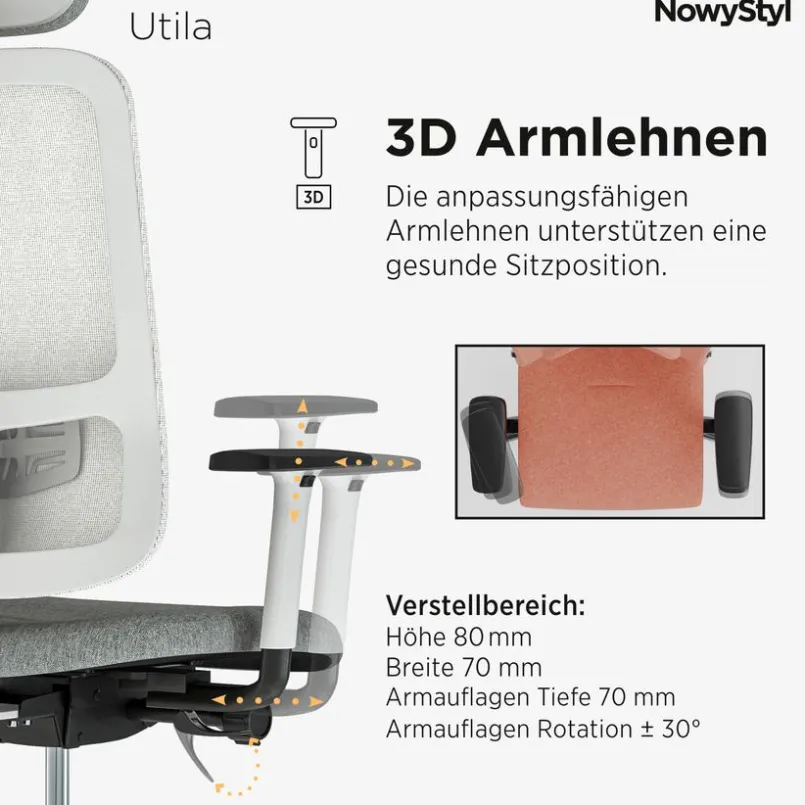 Bürostühle|NowyStyl Drehstuhl Utila Petrol