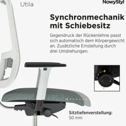 Bürostühle|NowyStyl Drehstuhl Utila Petrol