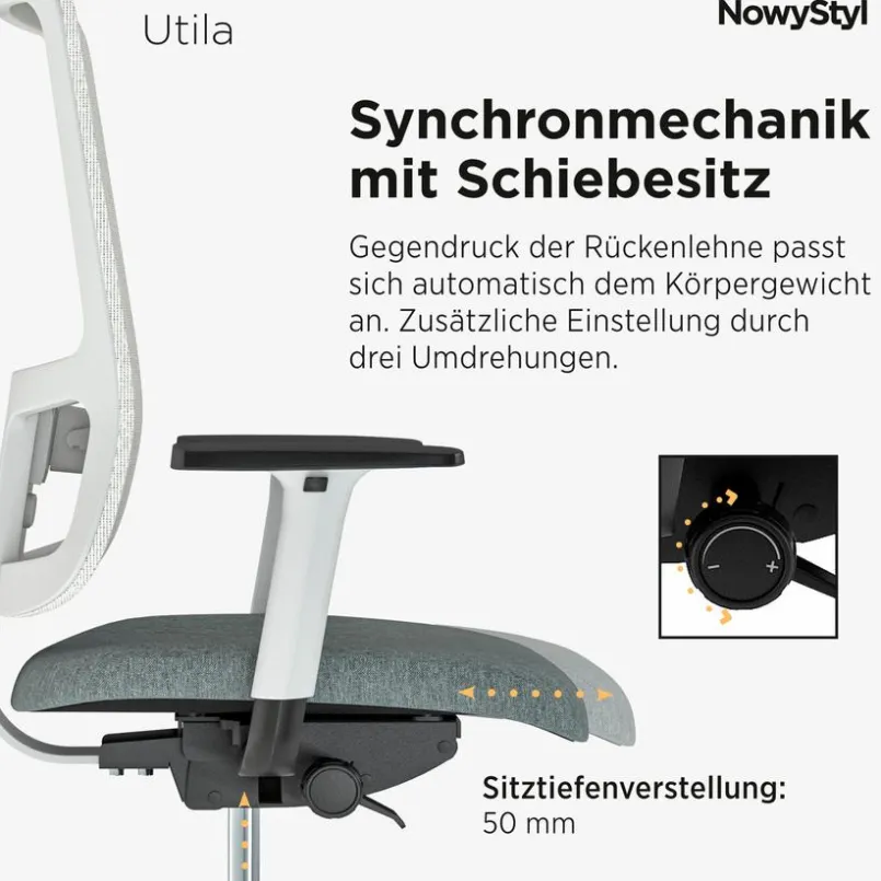 Bürostühle|NowyStyl Drehstuhl Utila Petrol