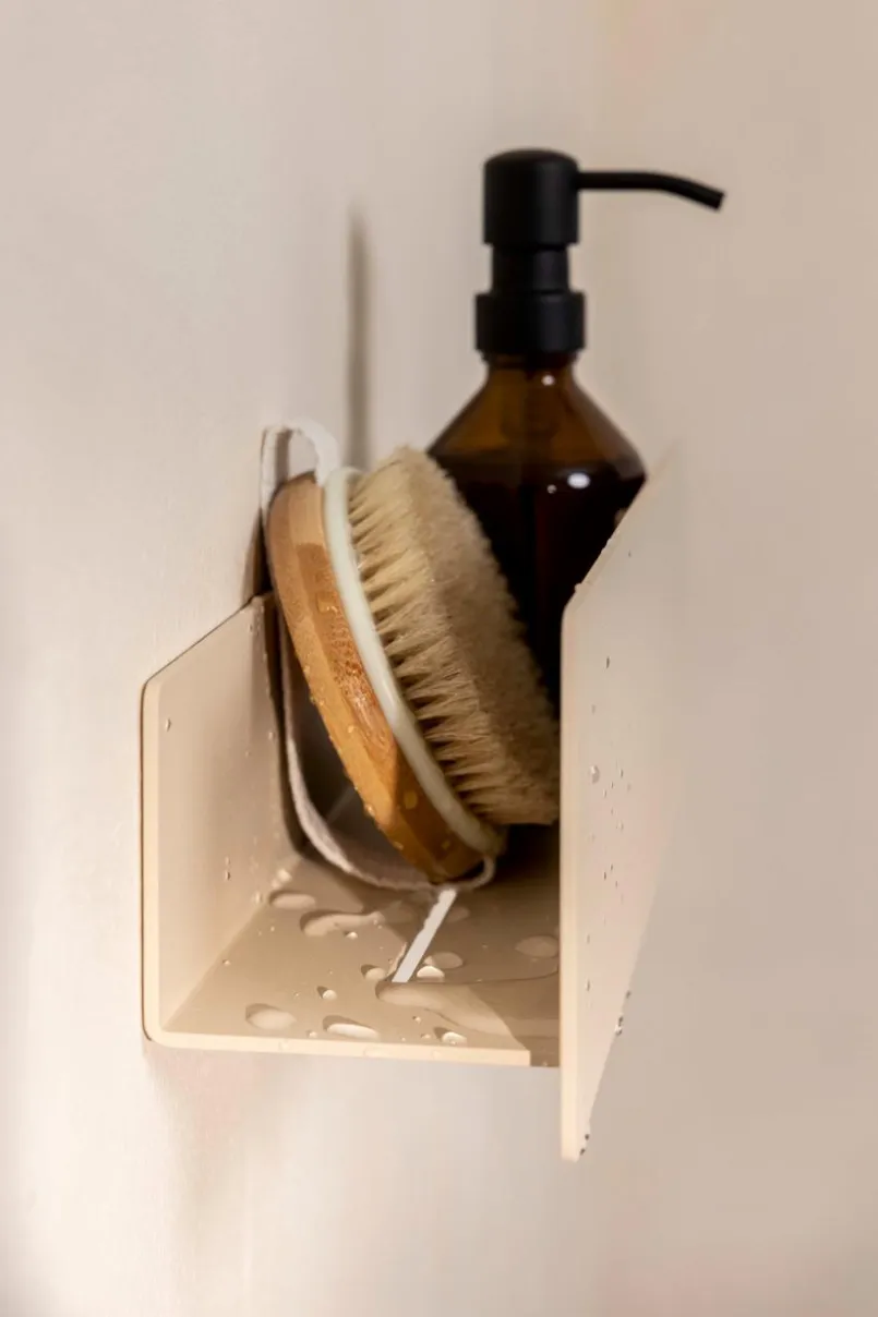 Badzubehör|Metallbude Duschablage Shea 50 - ohne Bohren Cashew