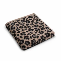 Hand- & Duschtücher-Duschtuch Leo 70 x 140 cm Schwarz / Braun