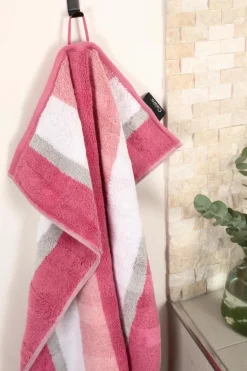 CaWö Hand- & Duschtücher-Duschtuch Noblesse Stripes 80 x 150 cm Altrosa