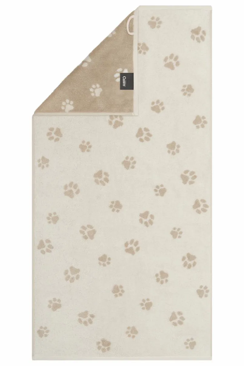 Hand- & Duschtücher|CaWö Duschtuch Paws 80 x 150 cm Natur