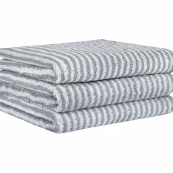CaWö Hand- & Duschtücher-Duschtuch Two-Tone Stripe 80x150cm Platin