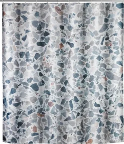 Duschvorhänge|WENKO Duschvorhang Terrazzo 180 x 200 cm Grau