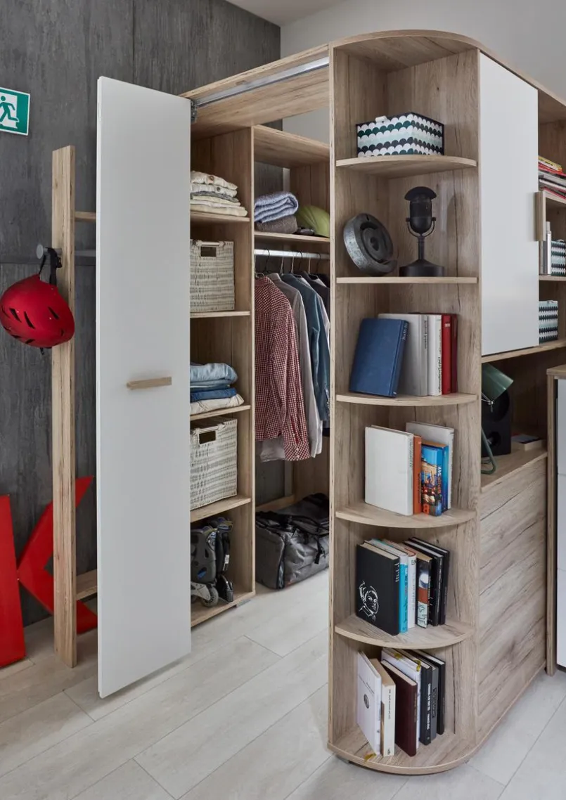 WIMEX Kinderzimmer Schränke|Kinderzimmer Schränke-Eckkleiderschrank Cariba Eiche
