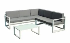 Loungemöbel-Sets| Ecklounge Cascano 3tlg. Weiß