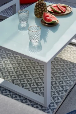 Loungemöbel-Sets| Ecklounge Cascano 3tlg. Weiß