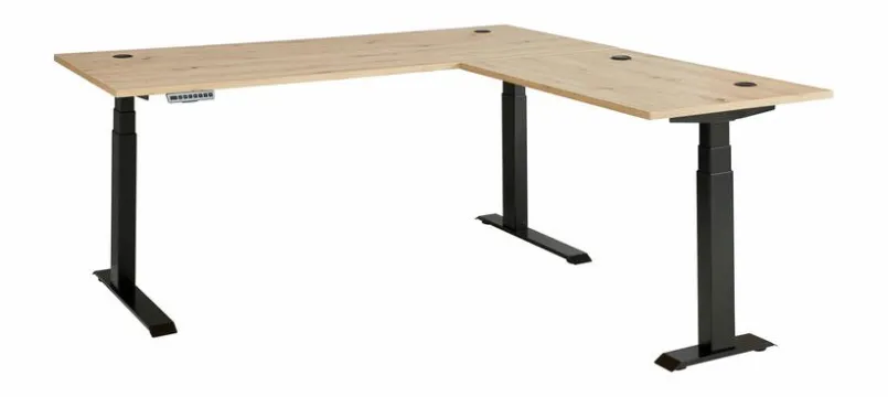 Innostyle Schreibtische-Eckschreibtisch elektrisch Memphis Eiche Artisan