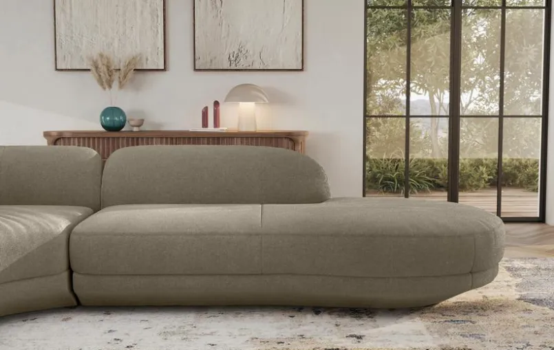 Segmüller Werkstätten Sofas & Couches-Ecksofa Miu Taupe