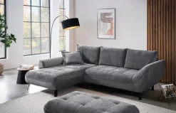 Exxpo by Gala Sofas & Couches-Ecksofa Bellini Anthracite / Light Grey