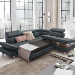 Exxpo by Gala Schlafsofas|Schlafsofas-Ecksofa Fiji Steel