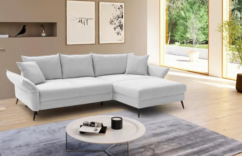 SOMETA Schlafsofas|Schlafsofas-Ecksofa Janus de Luxe Silver