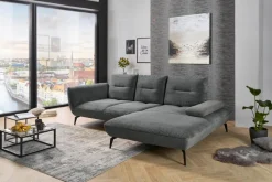 Sofas & Couches-Ecksofa Payton Schwarz / Grau