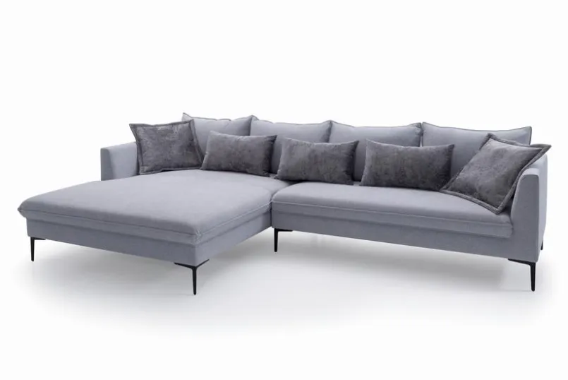 Exxpo by Gala Sofas & Couches-Ecksofa Piazza Light Grey