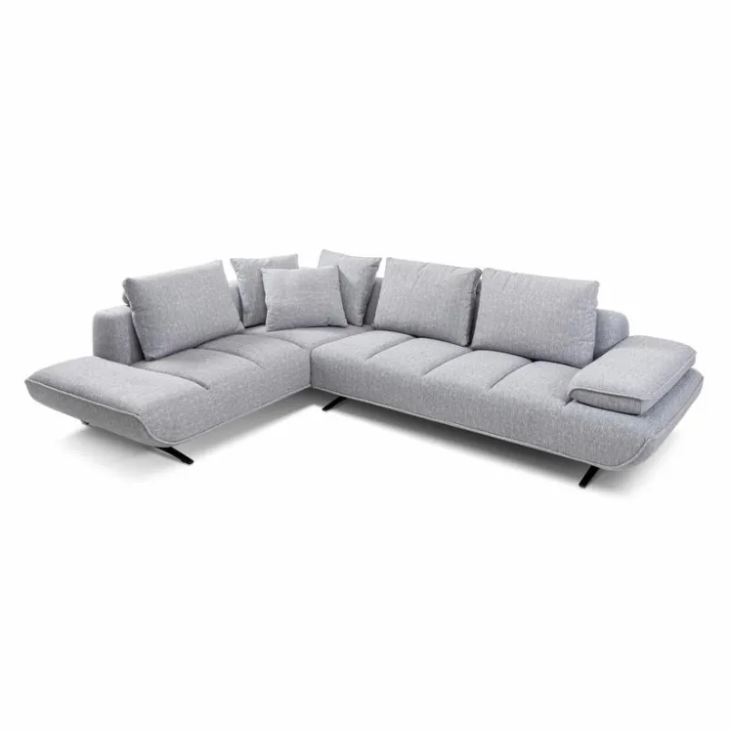 Sofas & Couches-Ecksofa Pratola Hellgrau
