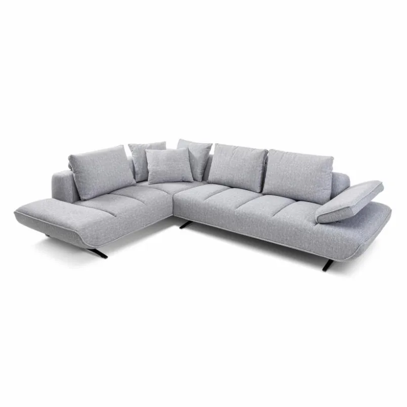 Sofas & Couches-Ecksofa Pratola Hellgrau