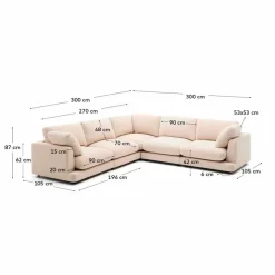 Sofas & Couches|Kave Home Ecksofa 6-Sitzer Gala Beige
