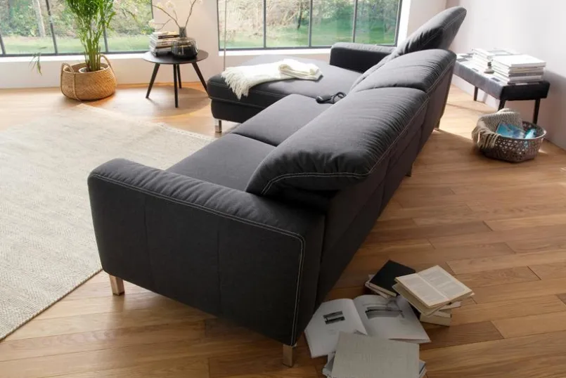 Portobello Sofas & Couches-Ecksofa Sunderland Anthrazit