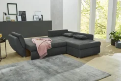 Schlafsofas|Schlafsofas-Ecksofa Taifun Dunkelgrau