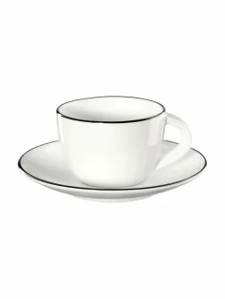 ASA Selection Kaffee & Tee-Espressotasse Ligne Noire 2tlg. Weiß