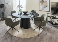 Esstische|Mobitec Esstisch Blossom T0100 160 x 135 cm Schwarz