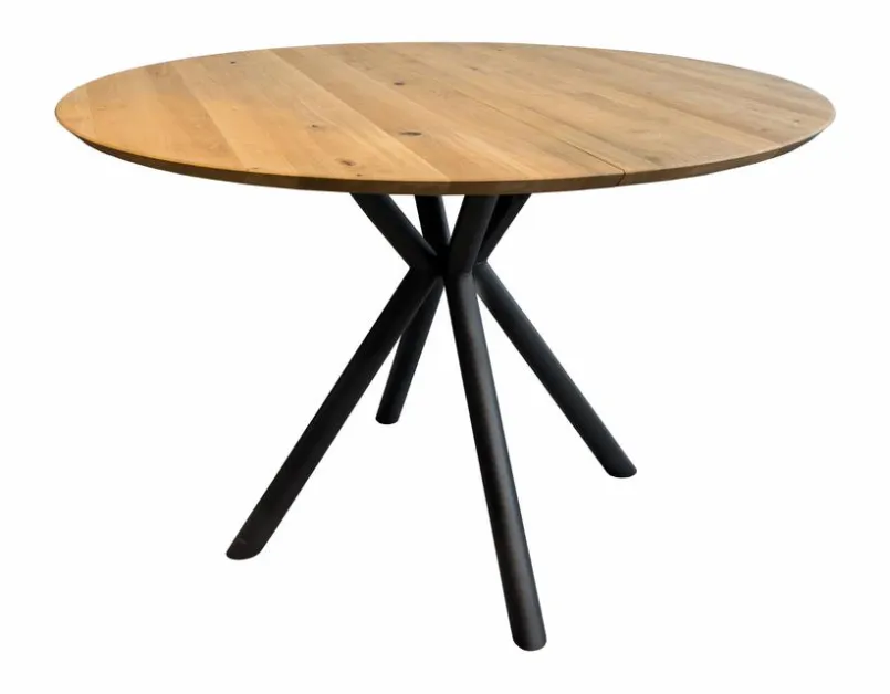 Esstische|G+K Esstisch mit Auszug Charleston Ø 120/170 cm Wildeiche