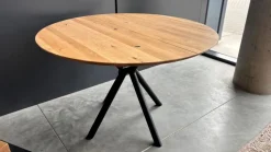 Esstische|G+K Esstisch mit Auszug Charleston Ø 120/170 cm Wildeiche
