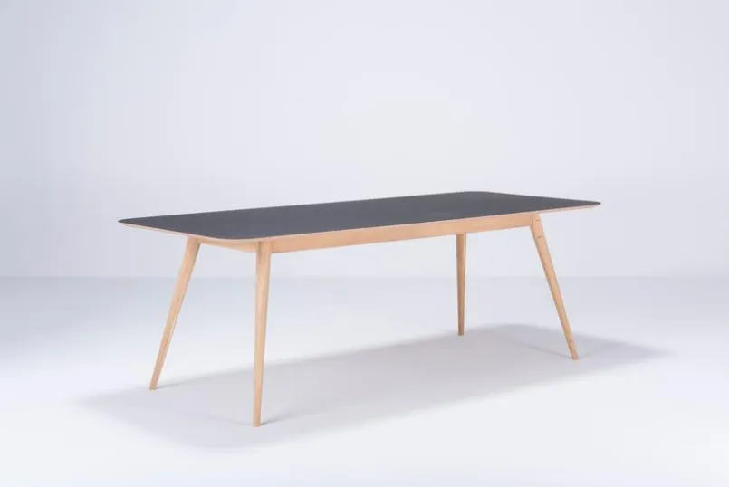 GAZZDA Esstische-Esstisch Stafa 220 x 90 cm Schwarz
