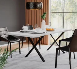 FORTE Esstische-Esstisch Tables 140 x 90 cm Weiß / Matt
