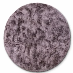 Felle & Fellteppiche-Fellteppich Imitat Melange Ø 80 cm Braun