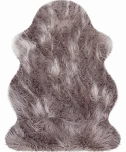 Felle & Fellteppiche-Fellteppich Lammfell 100 × 68 cm Taupe
