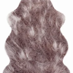 Felle & Fellteppiche-Fellteppich Lammfell 100 × 68 cm Taupe