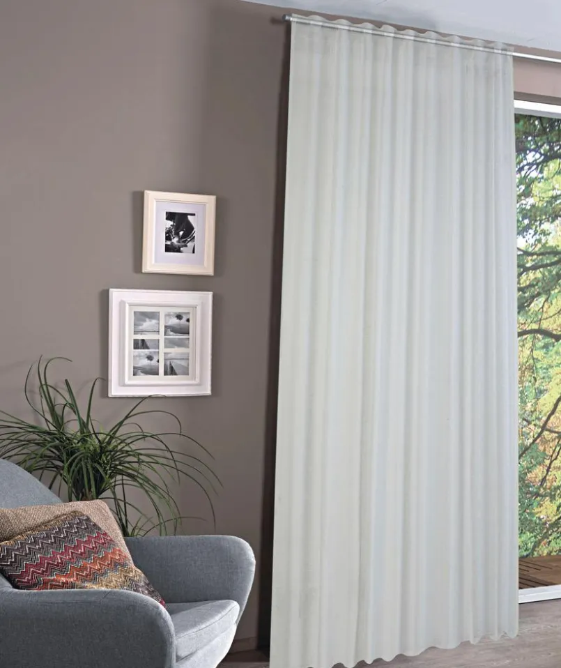 Collection Noblesse Vorhänge & Gardinen-Fertiggardine Edita 140 x 245 cm Weiß