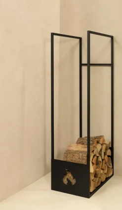 Spinder Design Regale|Regale-Feuerholzsammler Lumber Schwarz