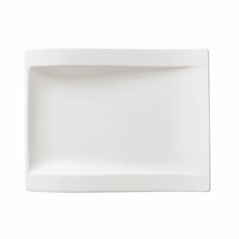 Geschirr|Villeroy & Boch Frühstücksteller New Wave 20 x 26 cm Weiß