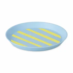 Koziol Geschirr-Frühstücksteller Nora Stripes Ø 20,5 cm Blau