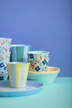 Koziol Geschirr-Frühstücksteller Nora Stripes Ø 20,5 cm Blau