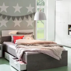 Composad Jugendbetten|Jugendbetten-Funktionsbett Mipiace 120 x 200 cm Grau